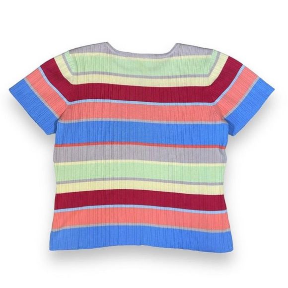 Vintage Cherokee Ribbed Tee Shirt Womens XL Multi Color - Picture 2 of 6